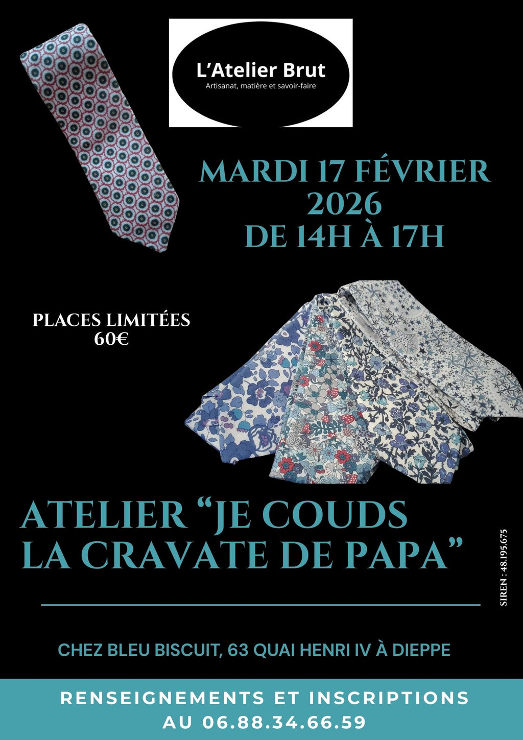 Atelier "Je couds la Cravate de Papa"