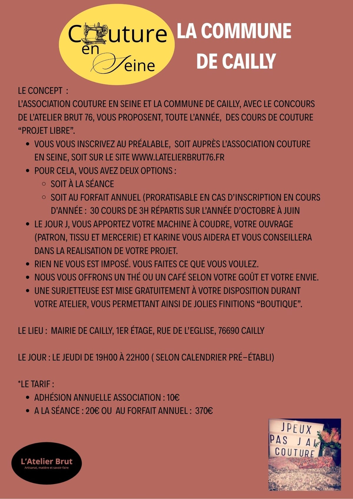 Atelier Couture : Projet libre