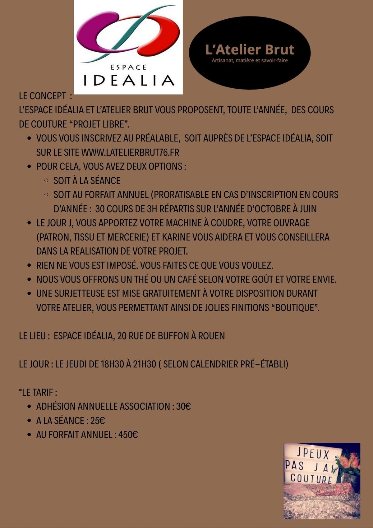 Atelier Couture : Projet libre