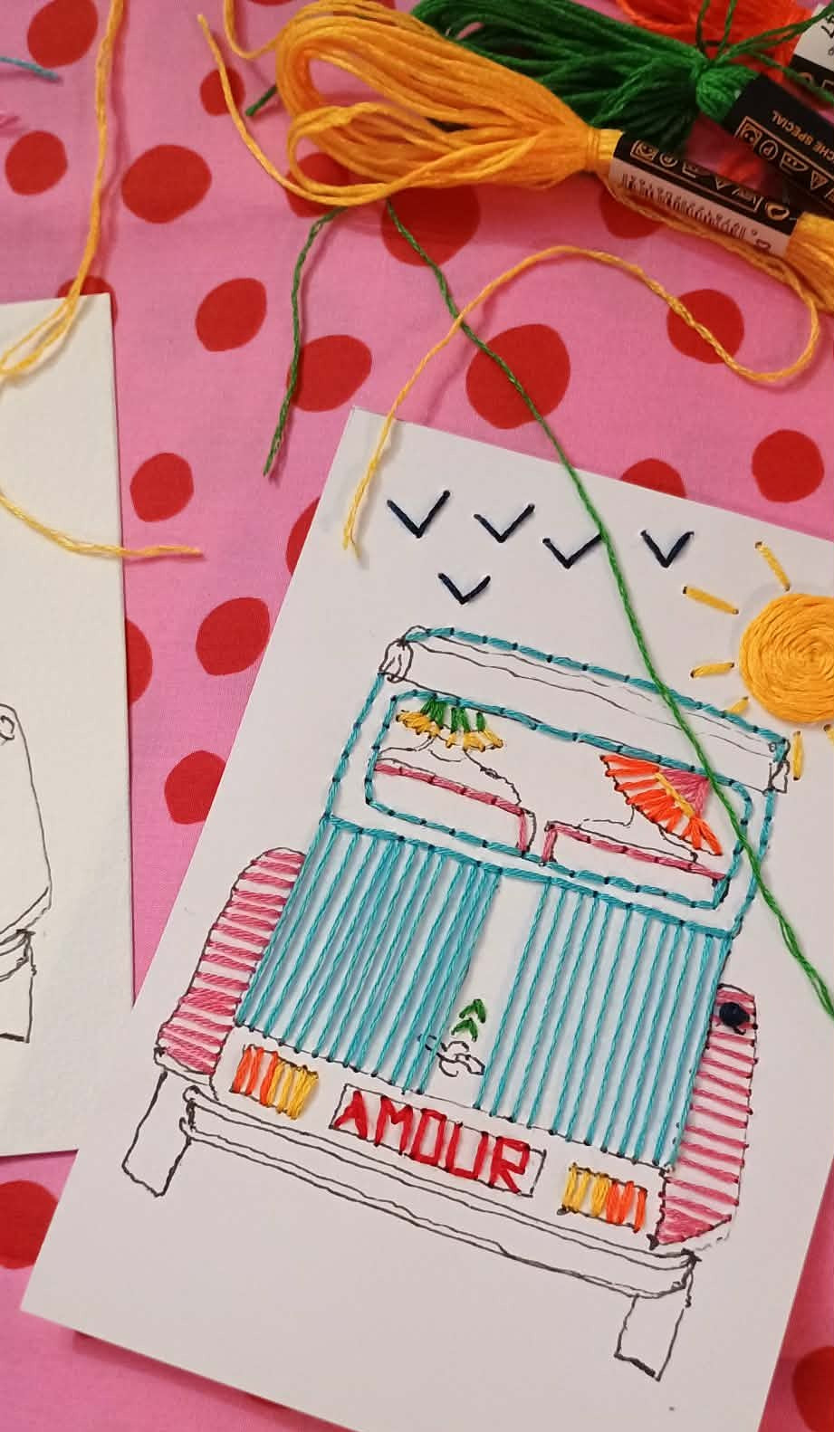 Atelier Broderie sur Carte
