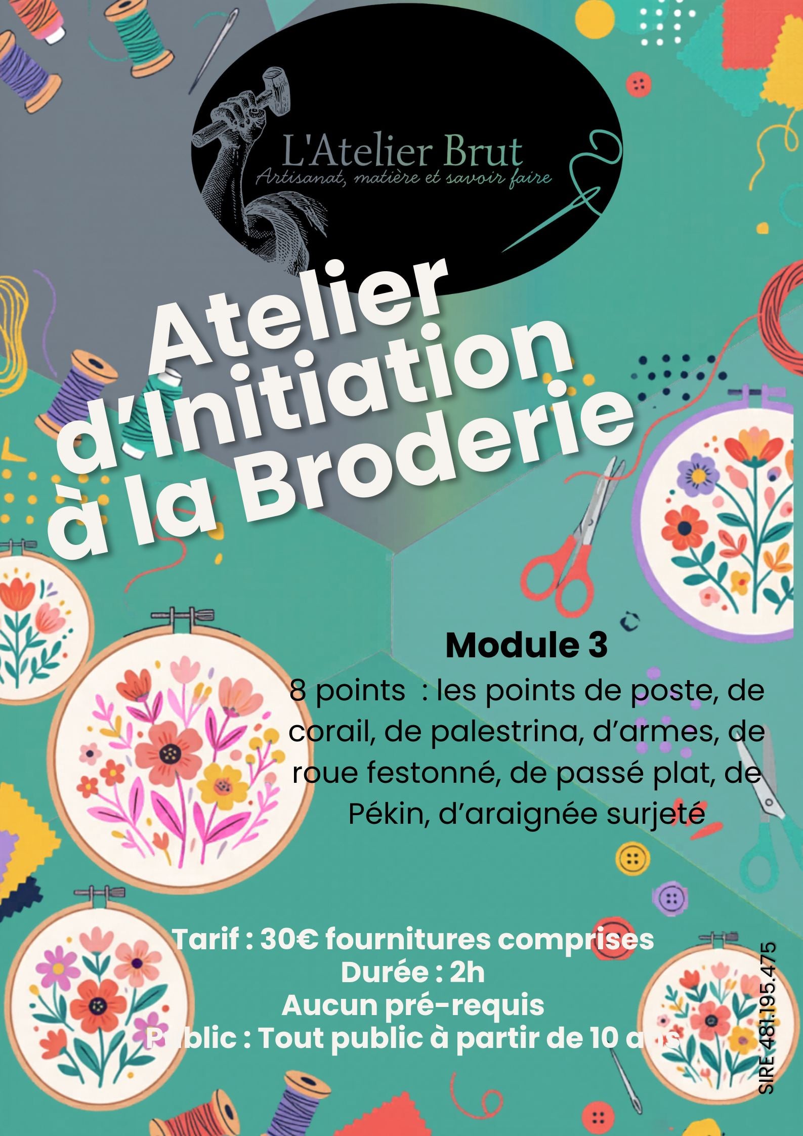 Atelier Broderie - Initiation Module 3