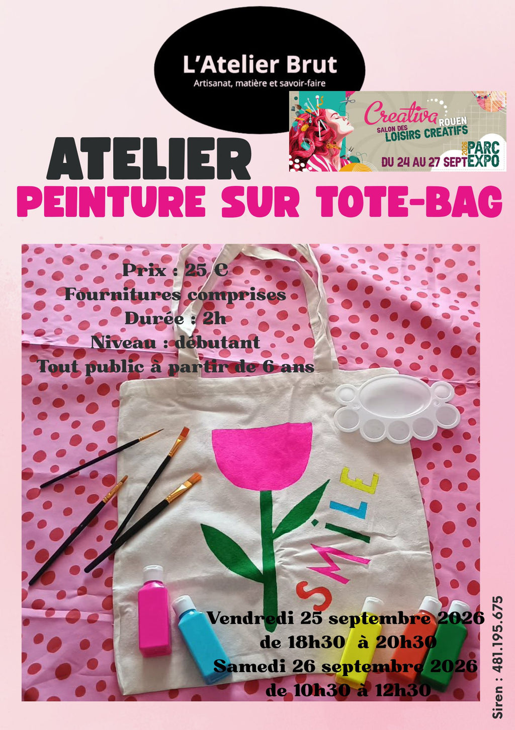 Atelier Peinture sur Tote-Bag