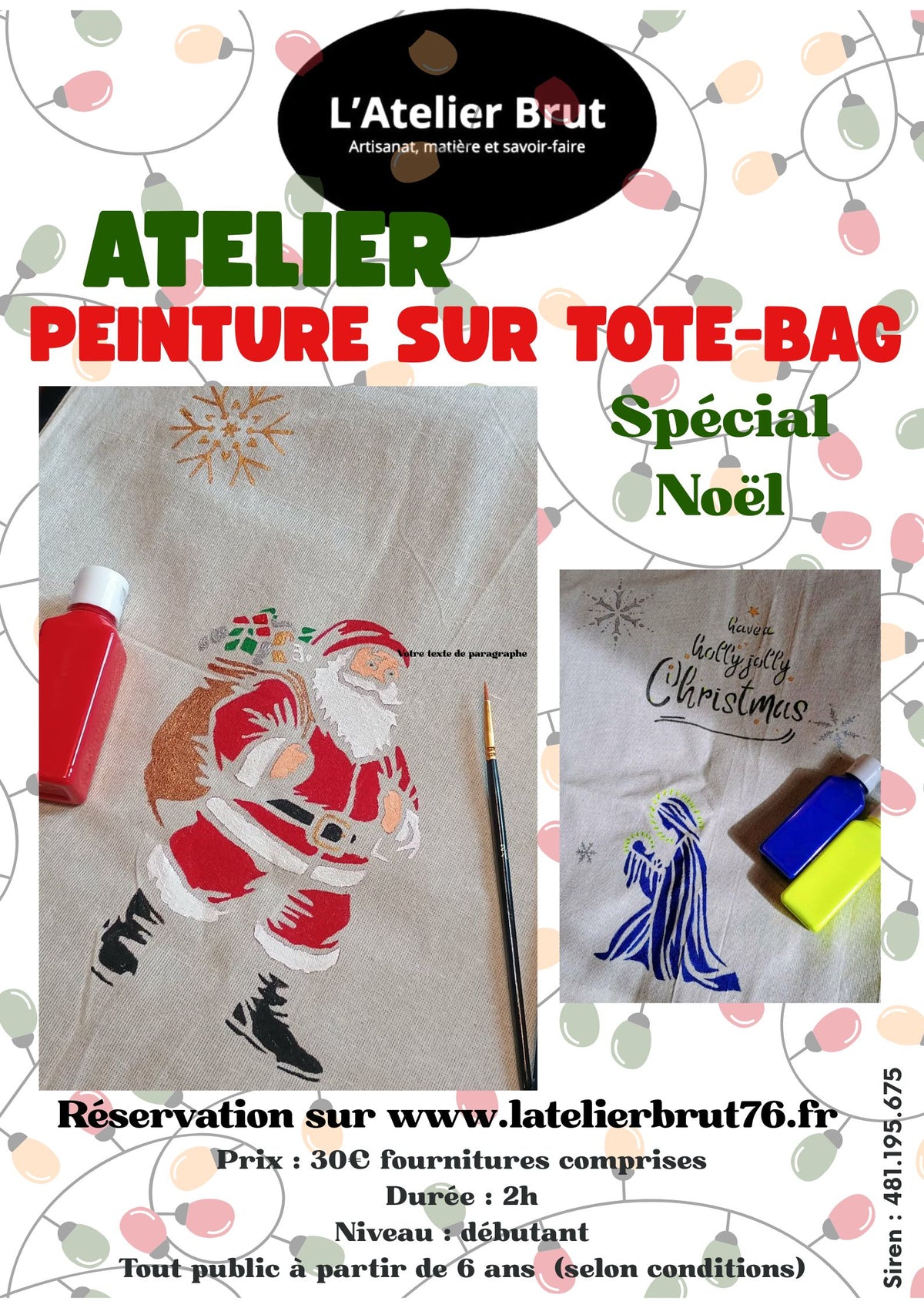 Atelier Peinture sur Tote-Bag