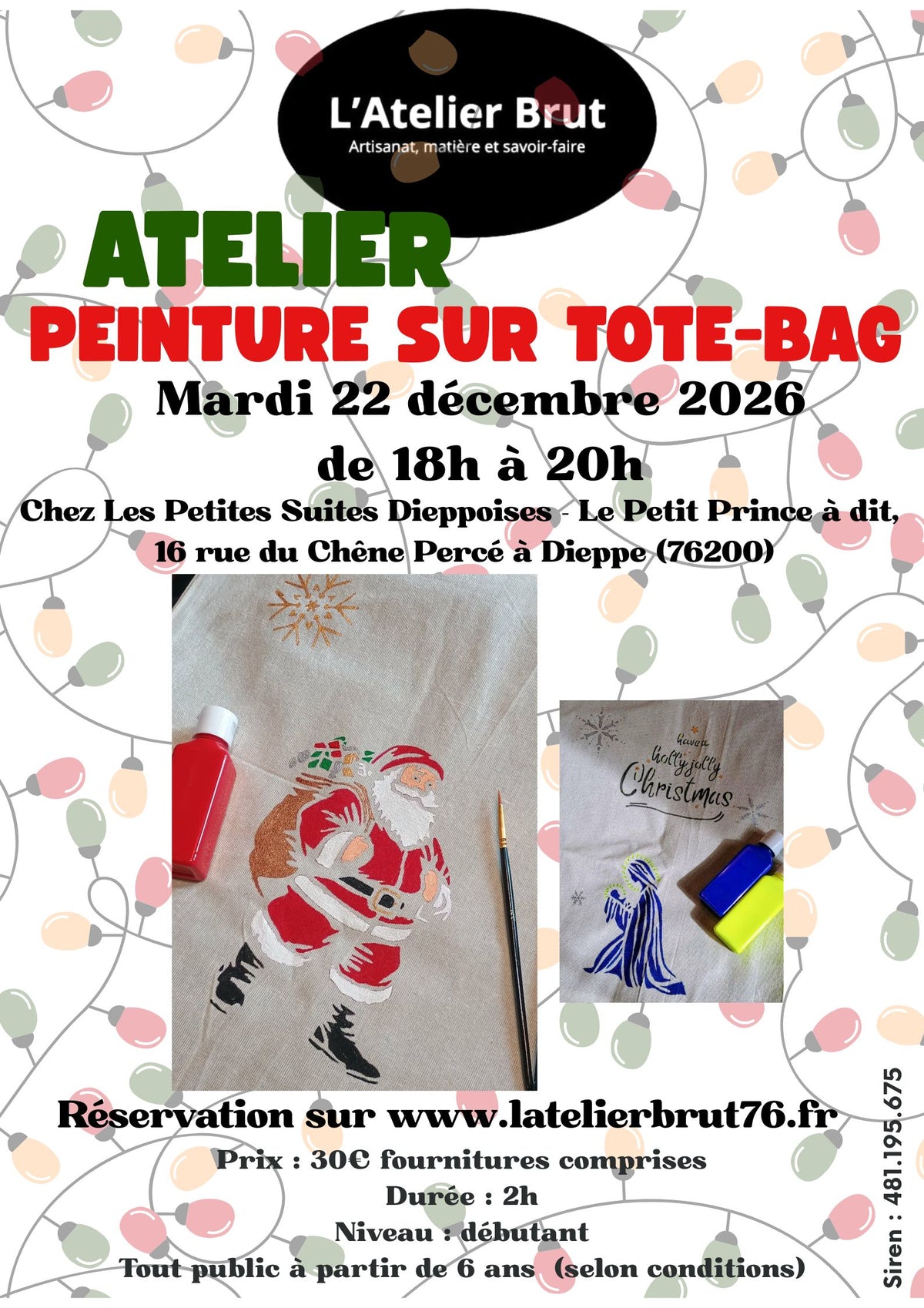 Atelier Peinture sur Tote-Bag