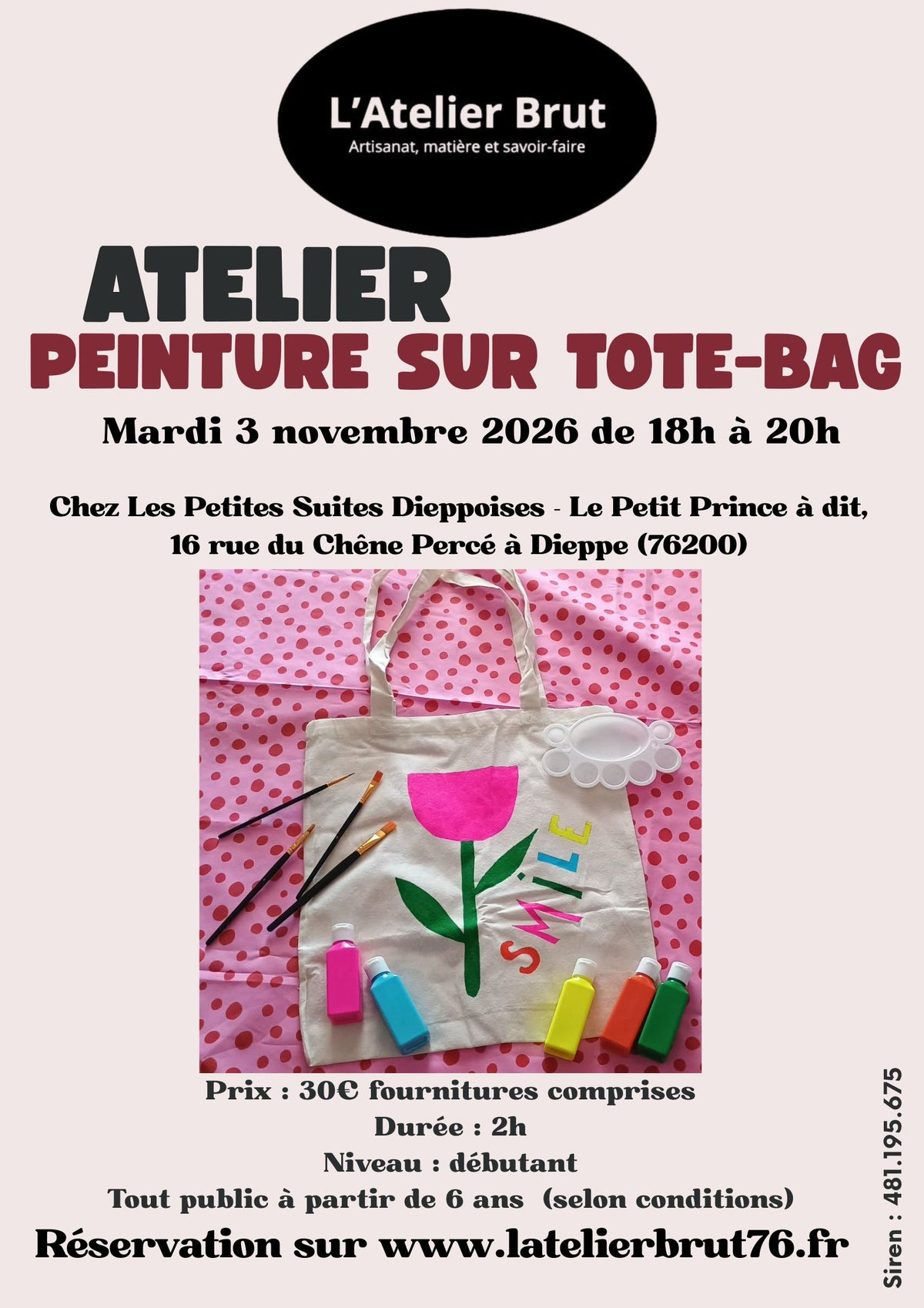 Atelier Peinture sur Tote-Bag