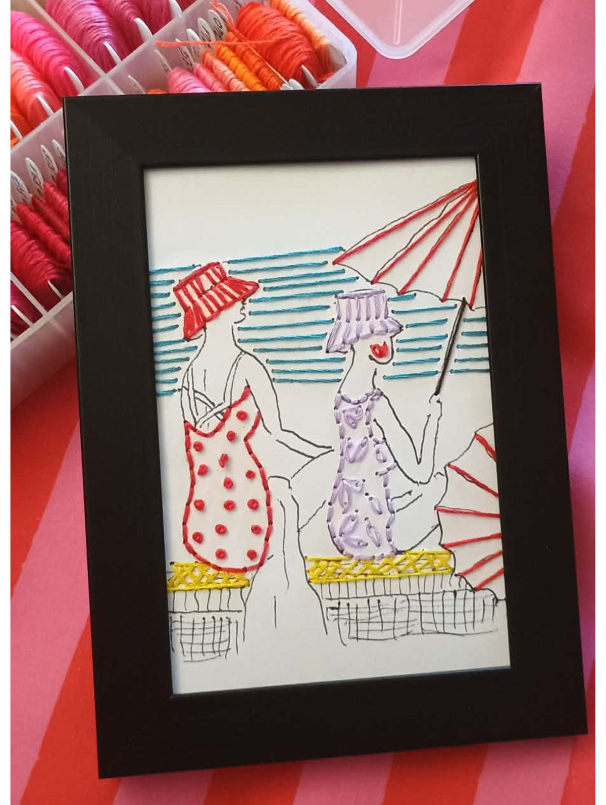 Carte à Broder "Les Baigneuses"