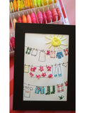 Carte à Broder "Le Linge au Soleil"