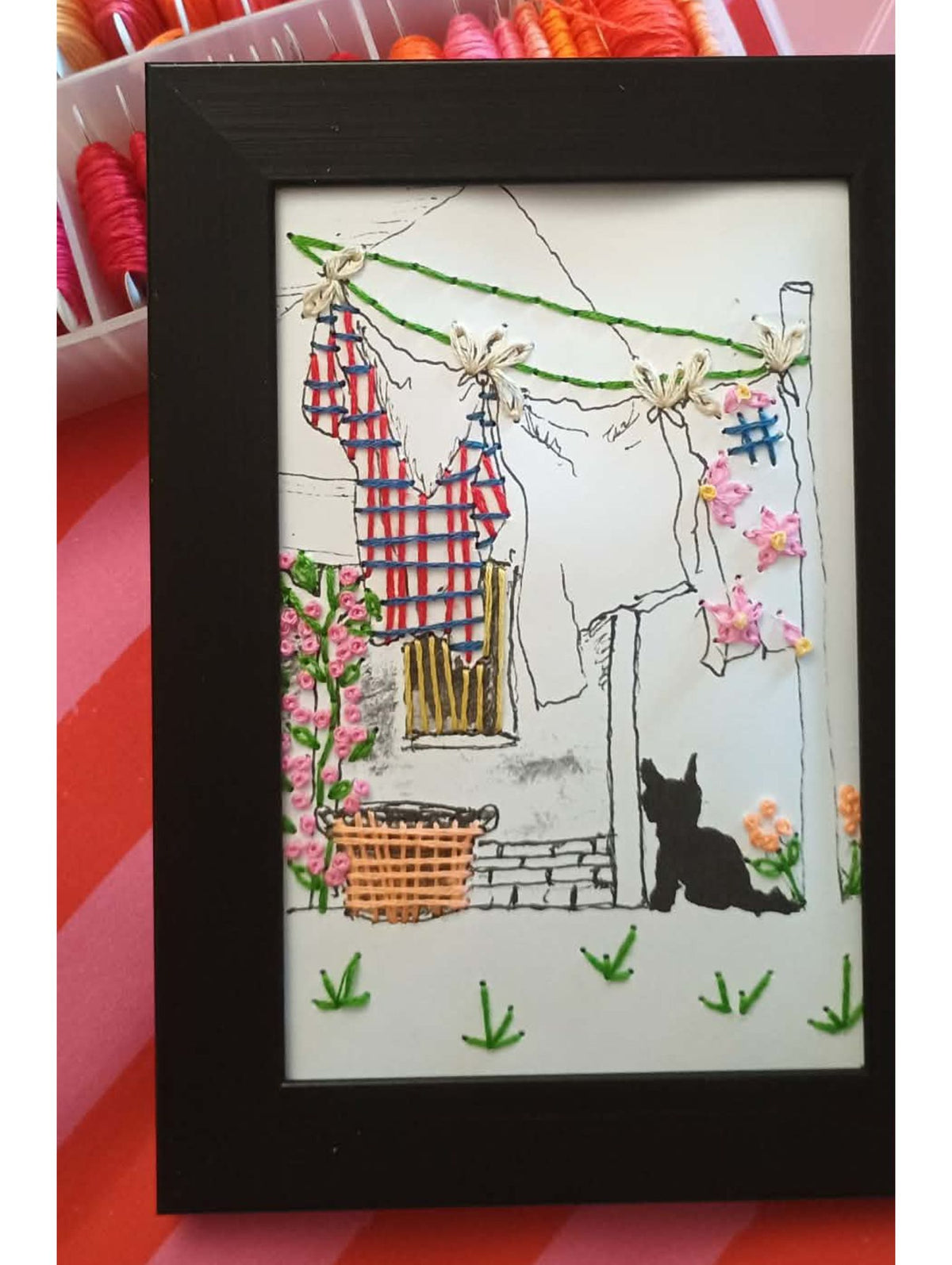 Carte à Broder "Le Petit Chat Noir"