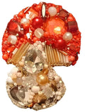 Broche perlée AMANITE