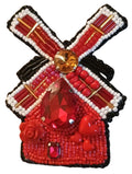 Broche perlée MOULIN ROUGE
