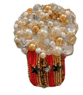 Broche perlée POP CORN