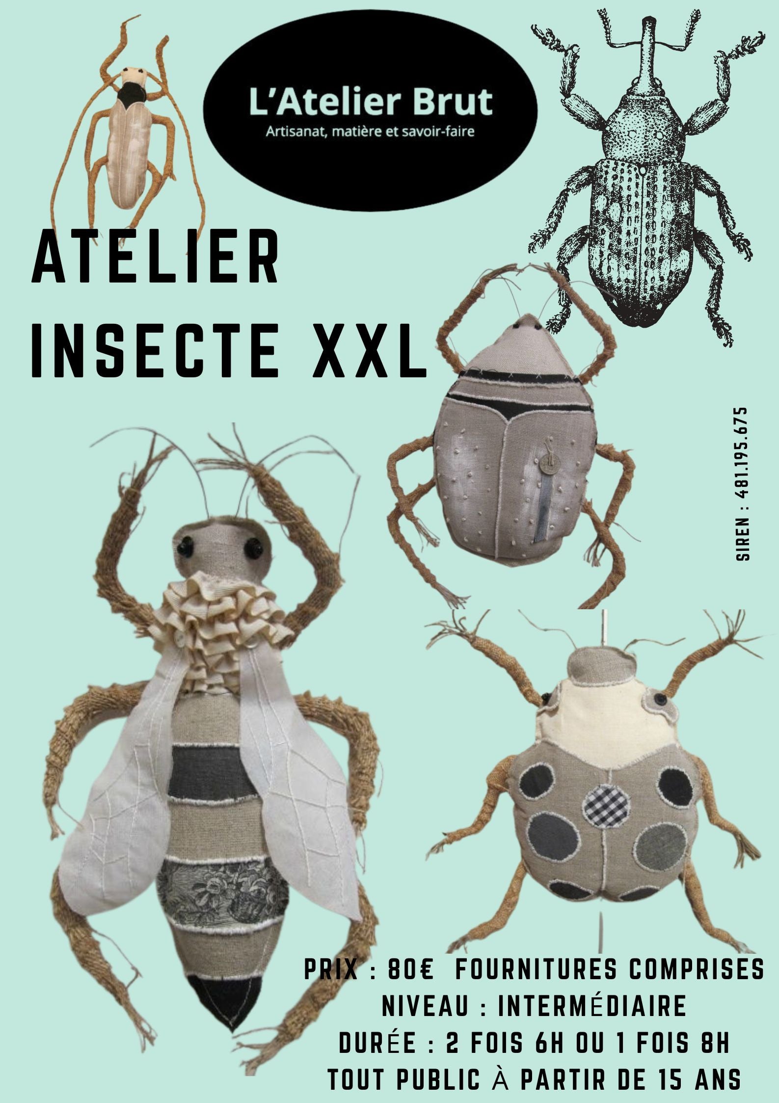 Atelier Couture : Insecte XXL
