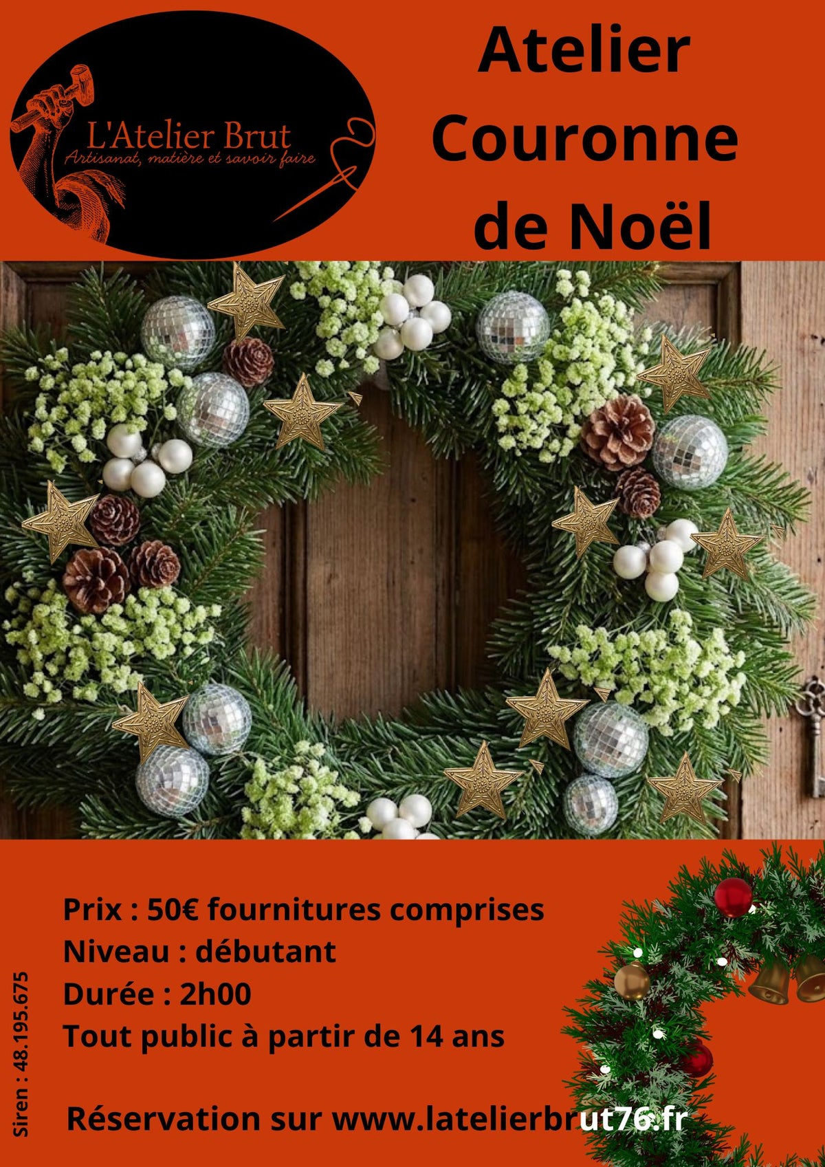 Atelier Couronne de Noël